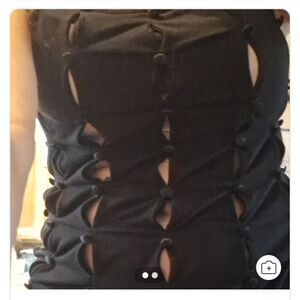 RARE VERSACE  Black Women's Top SIZE 6-10 SIZE 42 ITALY